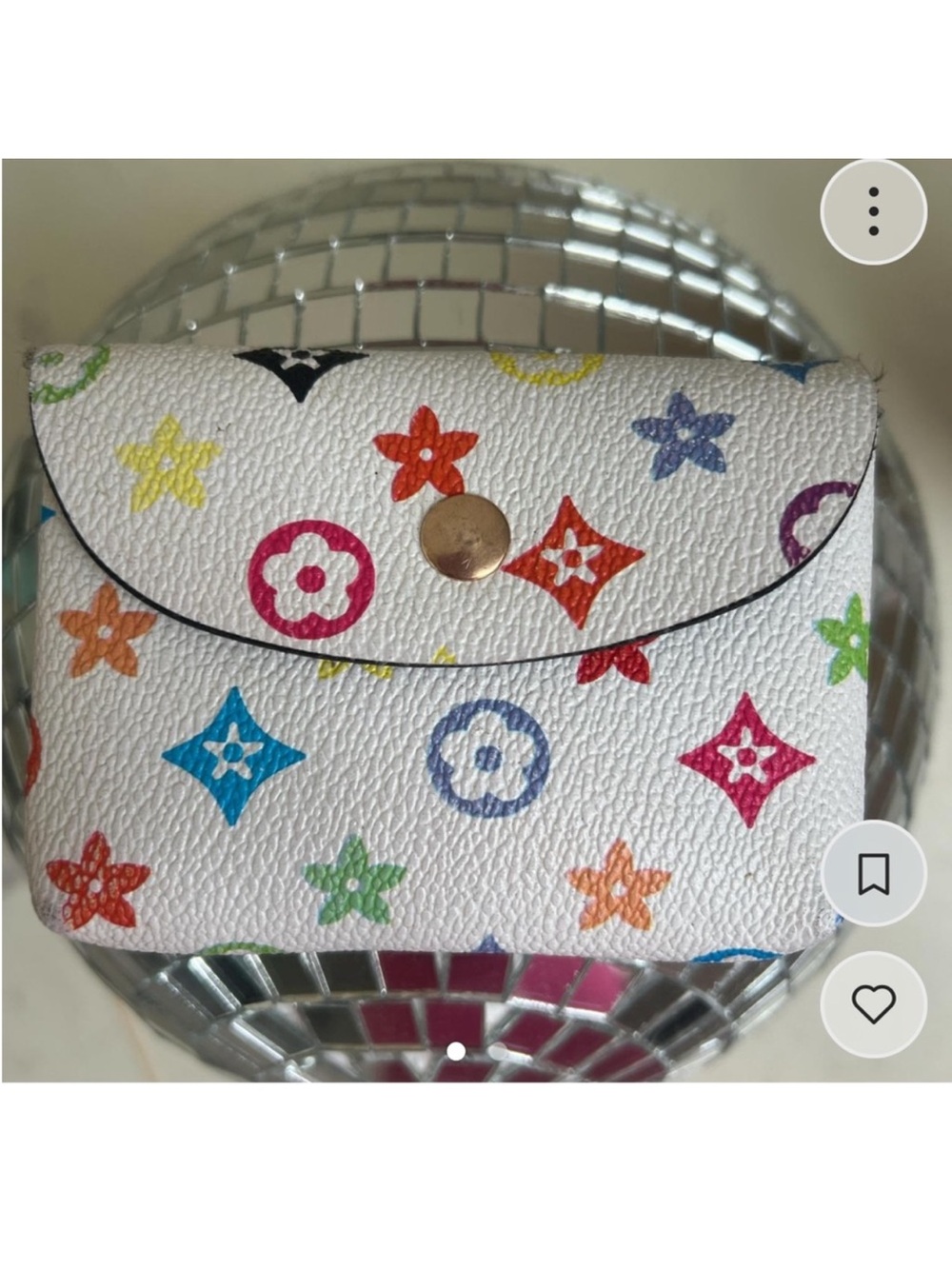 White Multicolor Monogram Small Wallet - Unbranded